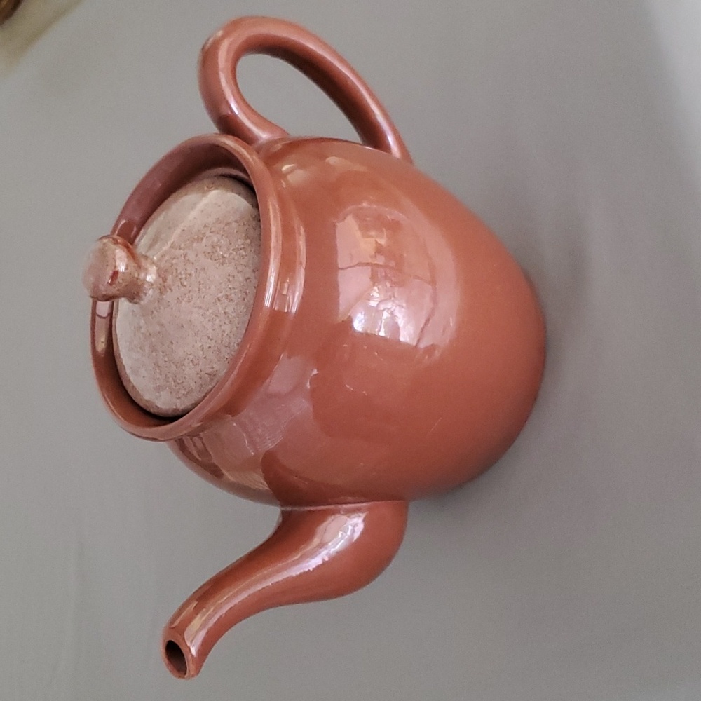 Vintage Brown Terra-Cotta Teapot